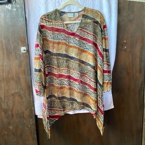 Chico’s primate Tevere L/S Blouse Multi; NWT; S/M